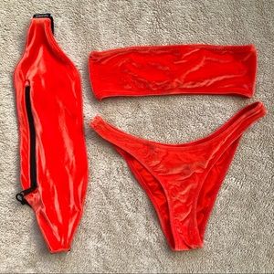 triangl twinkie kiss red velvet bikini